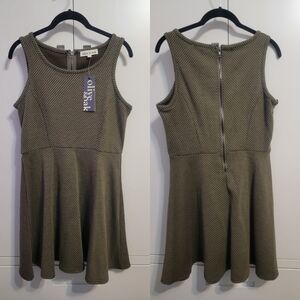 NWT Olive & Oak Army Green Fit and Flare Dress